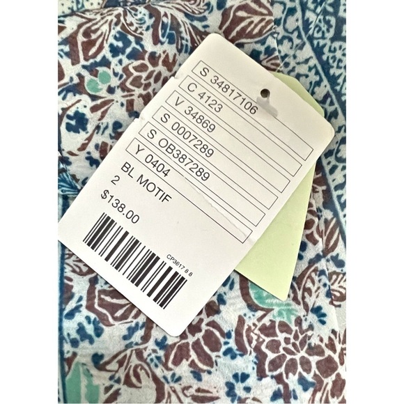 Nwt Anthropologie Elevenses Wide Leg Wrap Pants Floral Sheer Botanical Size 2 - Picture 7 of 8